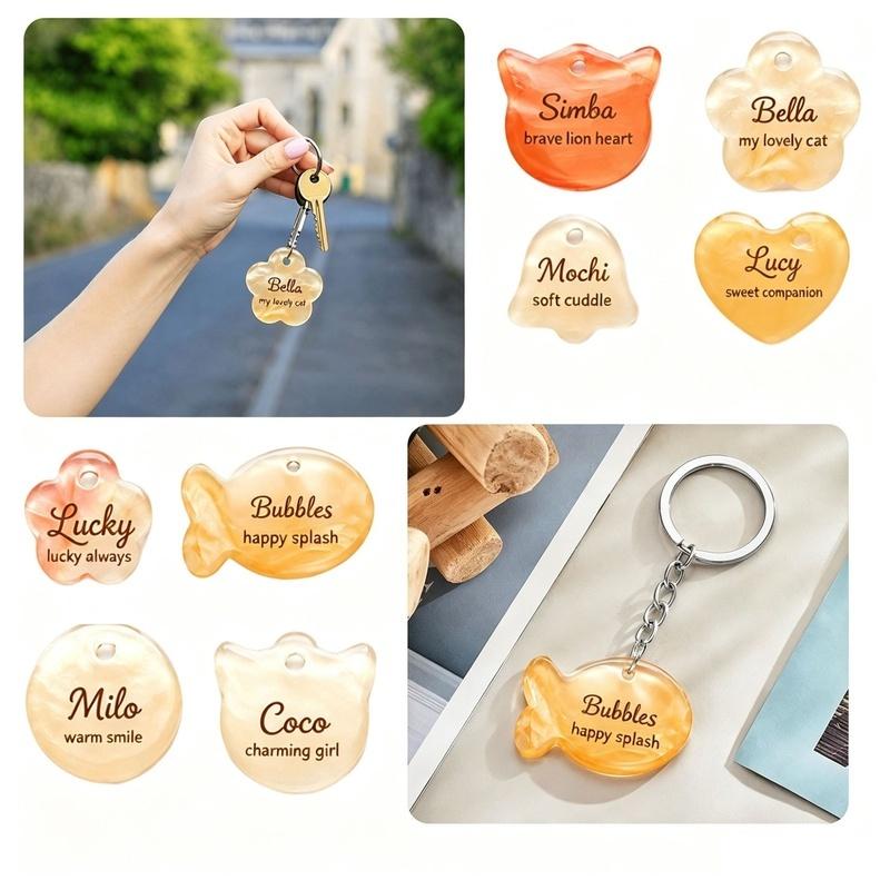 Early Riser D6611 Pet Tag Mold Keychain Resin Mold Decorative Pendant Mold for DIY Craft Accessories and Crystal Projects