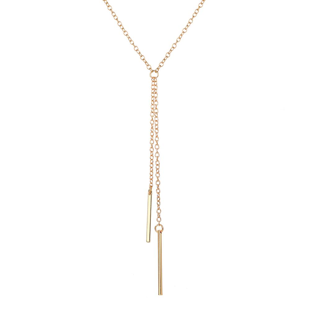 

2023 Новое корейское простое сексуальное ожерелье, длинный кулон, модное ажурное вечернее Ожерелье с подвеской, универсальная цепочка для свитера золотой