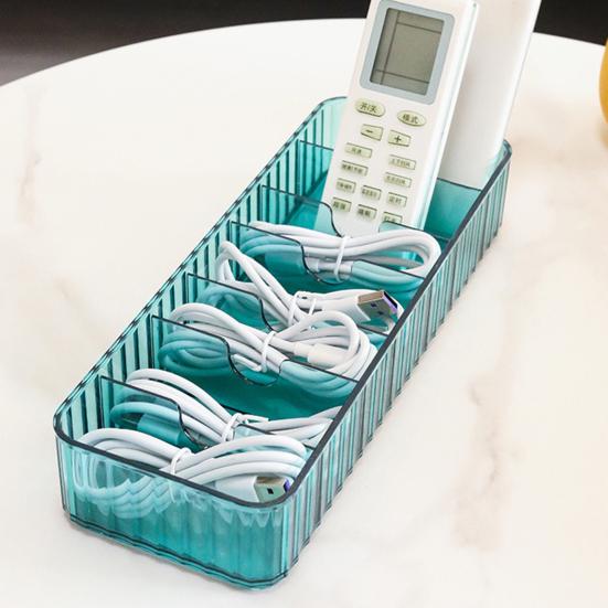 Data Cable Storage Dust-proof Large Space Box Anti-winding Desk Multi-purpose Charging Cable Organizer