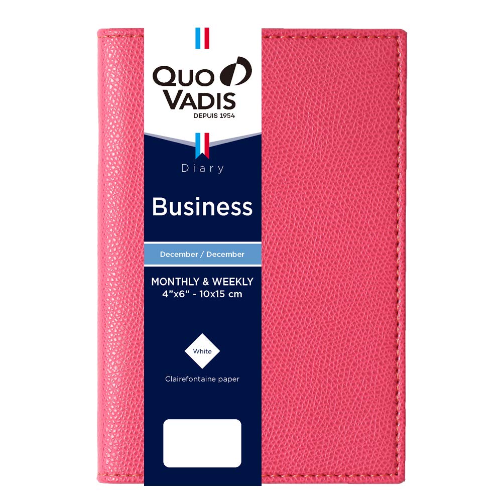 

QUOVADIS 2026 Business/Club Diary Weekly Vertical December 2025 Start A6 Slim 10x15cm Raspberry qv00402fra