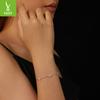 Small Fresh Four-Leaf Clover Mozzarella Bracelet, Exquisite And Versatile S925 Sterling Silver Lucky Bracelet.