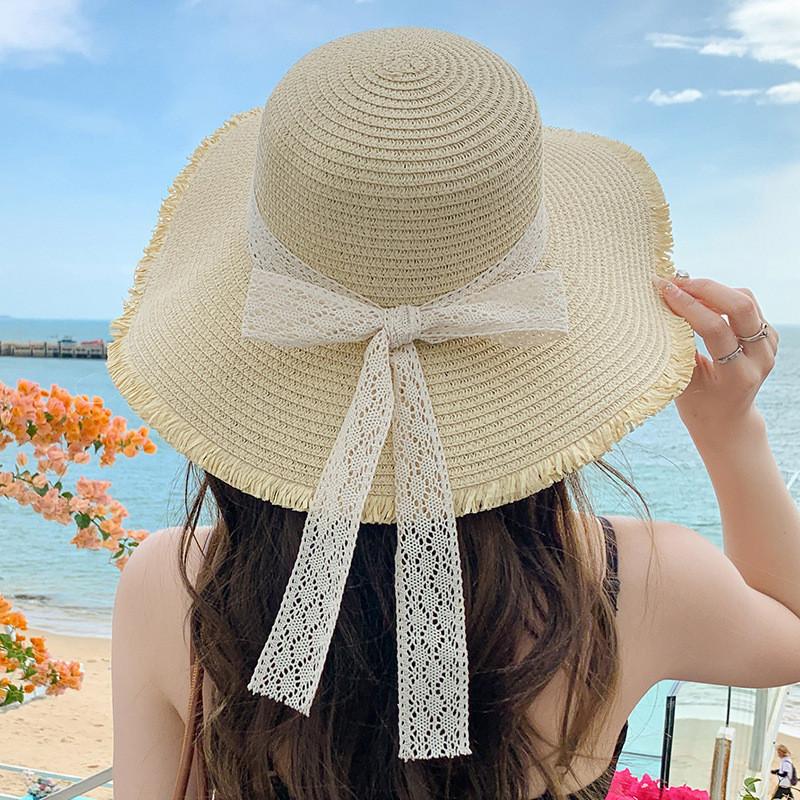 Summer Straw Hat With Wide Brim For Women Sunshade And Casual Outdoor Wear