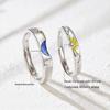 Sun Moon Stars Adjustable Couple Rings for Long-Distance Relationships