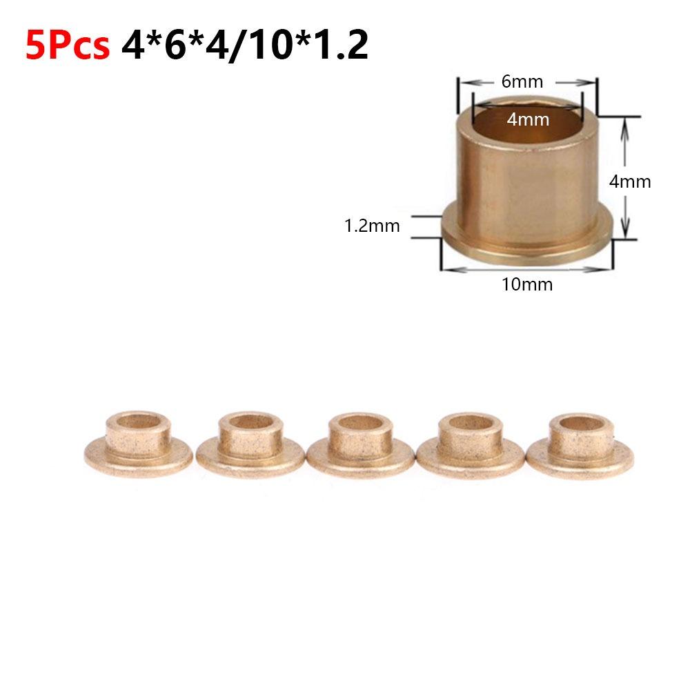 5Pcs Sintered Bronze Brass Bushing Shaft  for RC Bait Boat DIY Model Accessories