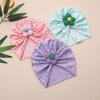 Lovely Flower Baby Hat Elastic Newborn Indian Cap Hollow Breathable Turban Baby Girls Hats Beanies Kids Infant Hair Accessories
