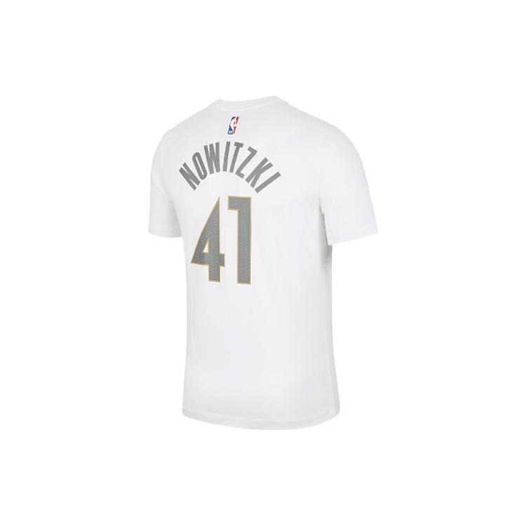 Nike NBA Basketball Sports Short Sleeve Dallas Mavericks 41 White Men's CT9770-100