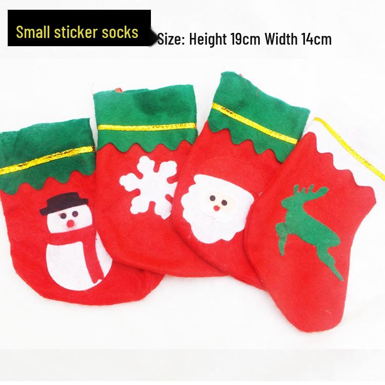 

Christmas Stockings Gift Bags: Large & Small Cartoon Candy Bags for Holiday Decorations