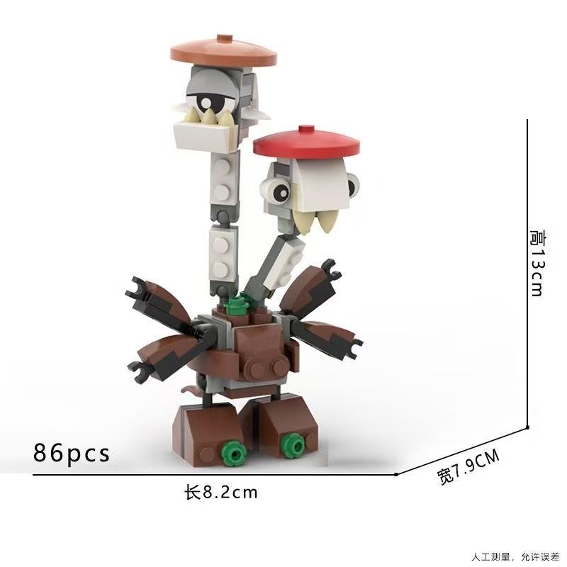 

Non-Toxic Moc Set Of Double Ended Mushroom Paste Cartoon Toys Compatible With Building Block Models And Ornaments Paper drawings