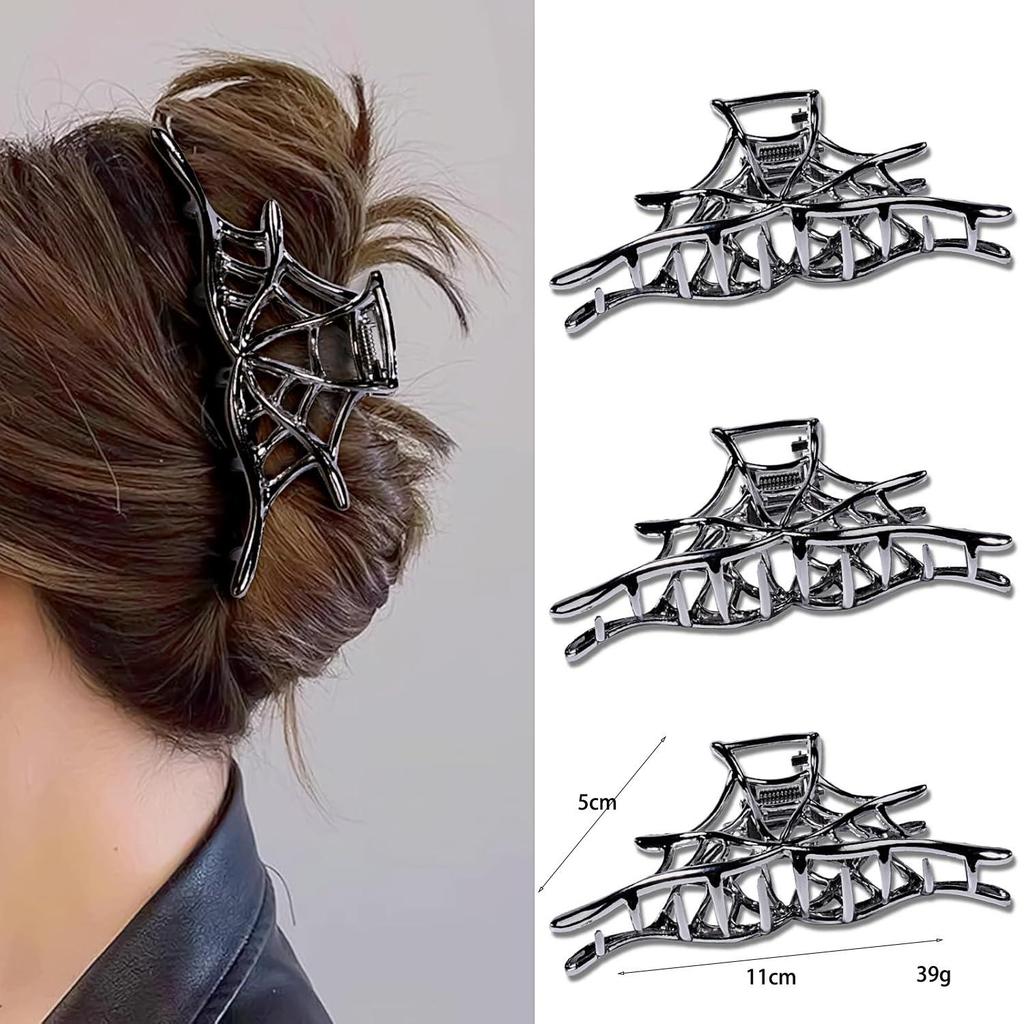 Halloween Bat Claw Clip - Simple Updo Hair Accessory (Dark)
