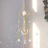 Faux Crystal Suncatcher for Window Natural Stone Rainbow Maker with Prism Pendant for Indoor Outdoor