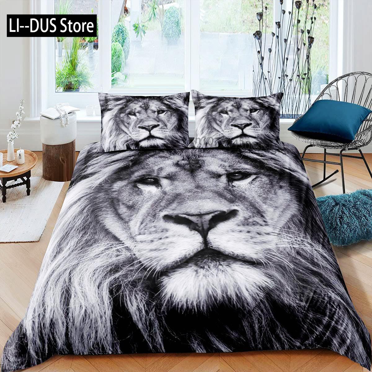

Comforter Lion Head With Black Backdrop Theme Art Queen King Size A Decorative 3 Piece Bedding Set With 2 Pillow Shams Comforter (quilt)-EU Single(135*200cm)3pcs