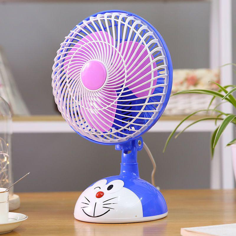 Silent Mini Fan: Cartoon Design for Dorms, Desks, and Offices