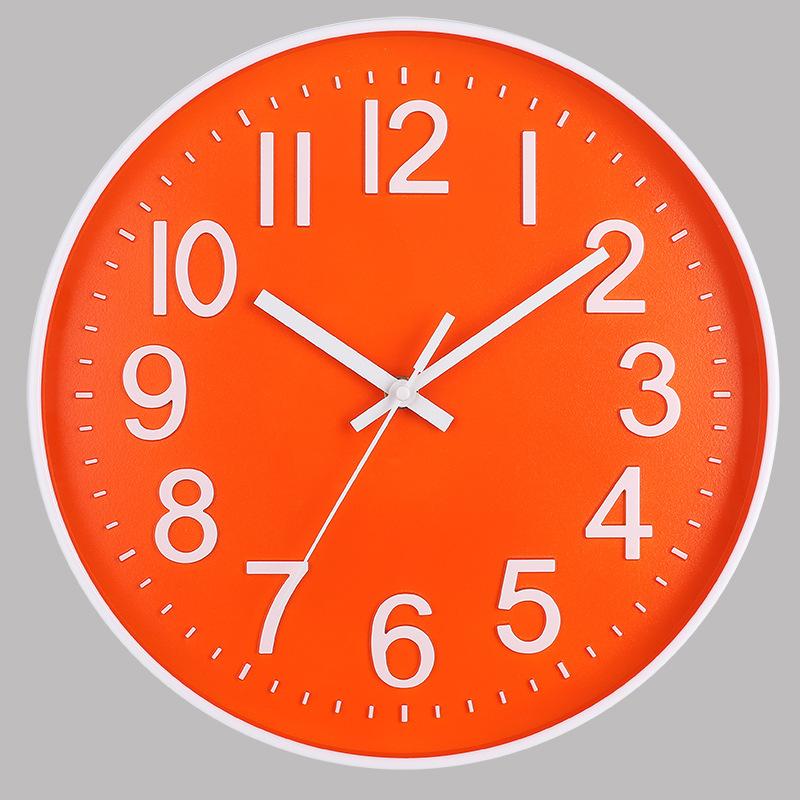 12 Inch 30CM Silent Wall Clock, Creative and Fashionable, Three-dimensional Digital Minimalist Clock for Home Living Room