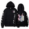 Japanese Anime Graphic Hoodies Men Attack On Titan Pullover Sweatshirt Unisex