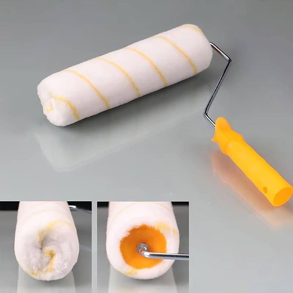 1 Set/11 Pezzi Pennello a Rullo da 4-12 Pollici Rotazione a 360° Pennello per Riparazione Muri Rullo per Pittura al Lattice Rivestimento Murale