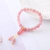 Natural strawberry crystal bracelet pink retro bracelet. Bangles Women Fashion Jewelry accessories Gift