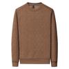 Men's Solid Color Pullover Sweater - Long Sleeve, Casual Round Neck T-Shirt