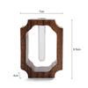 Vase Ornaments Solid Wood Flower Vase Test Tube Shape Glass Vase  for Home Desktop Decoration