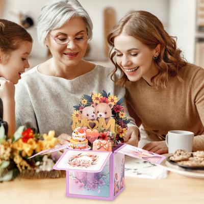 Mother's Day Pop Up Flower Card 3D Pop Up Happy Mother's Day