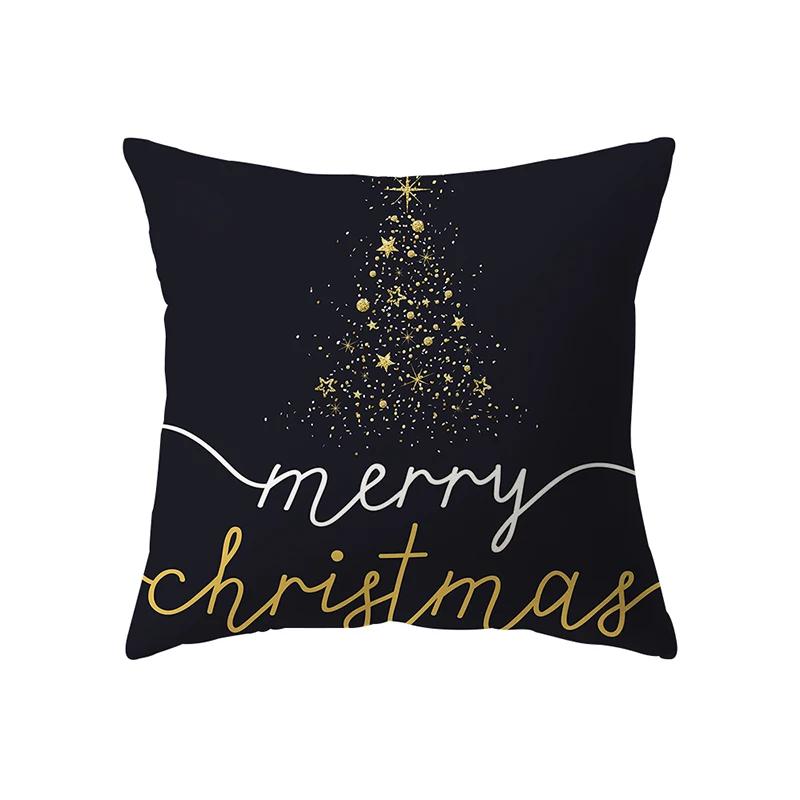 Christmas Theme  Decoration Printing Pattern Cushion Cover Home Living Room Sofa  Pillow