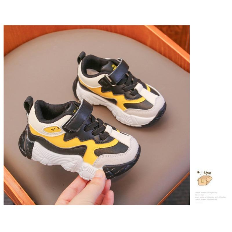 Boys' shoes sneakers spring and autumn girls' dad shoes children's leather shoes baby autumn board shoes breathable