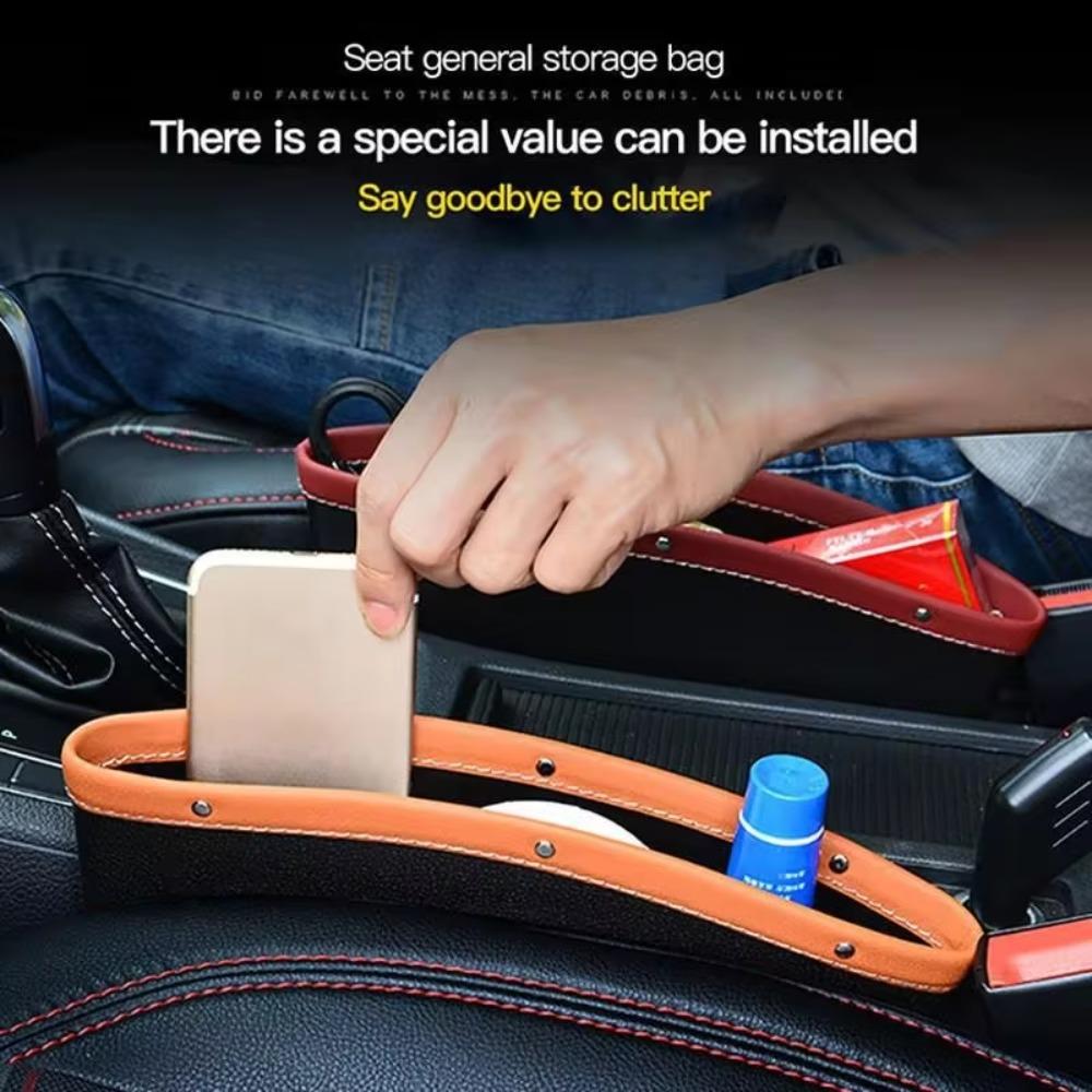 PU Leather Car Seat Gap Storage Bag Pocket Pouch Car Seat Gap Filler Car Seat Slit Gap Storage