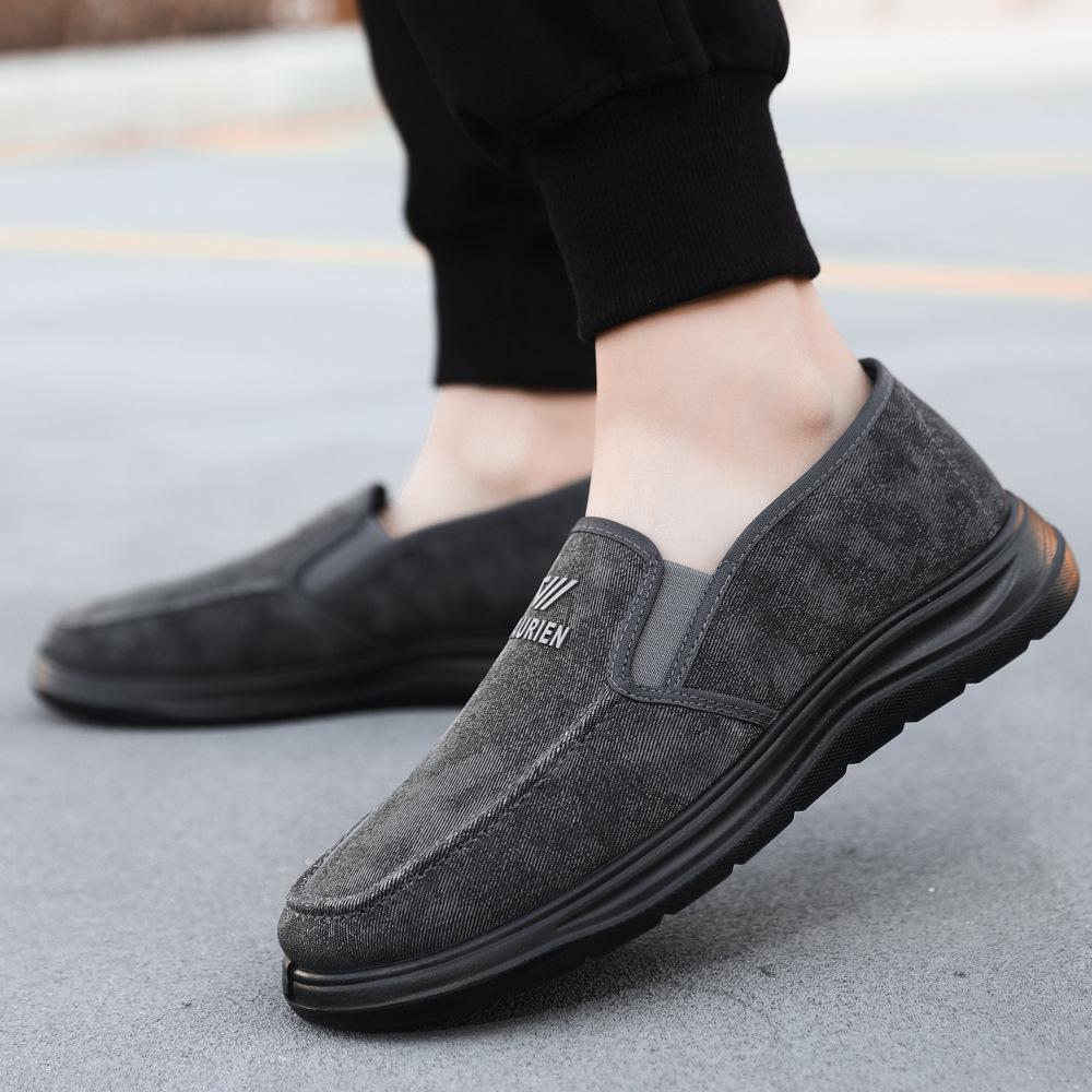 Men's Shoes Men's Shoes Casual Single Shoes Spring Comfortable Soft Sole Middle-aged and Elderly Dad Shoes Lazy Cloth Shoes Men