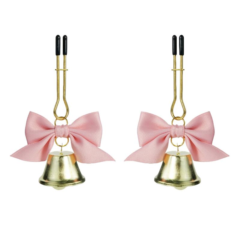 1Pairs Sexy Bow Adjustable Nipple Clamp Breast Small Bell Adult Teasing Sex Toys For Couples