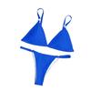 Sexy Women Summer Bikini Set Swimmer Solid Color Push Up Bra Briefs G-string