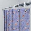 Beautiful Floral Shower Curtain with Purple Leaves for Bath Decor Waterproof Fabric Bathroom Curtains In Multiple Sizes