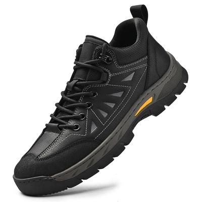 Fashion Leather Men's Shoes New Casual Shoes for Men Non-Slip Male Sneakers Outdoor Hiking Shoes