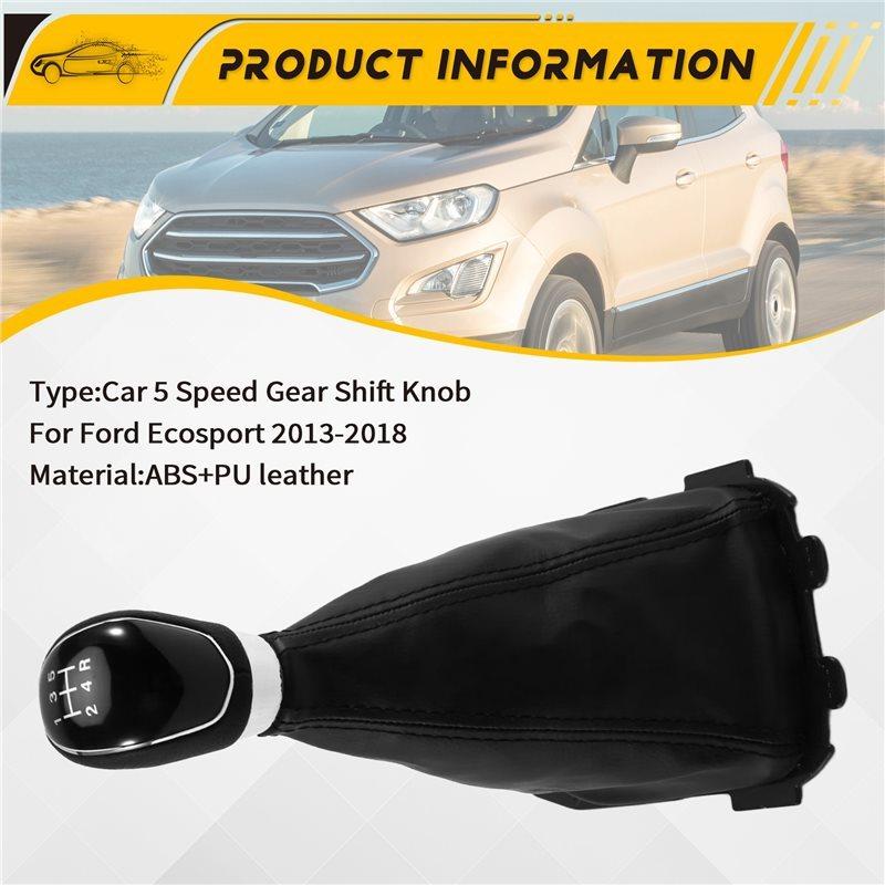 Car 5 Speed Gear Shift Knob With Dust Cover For Ford Ecosport 2013-2018 Car Accessories LHD