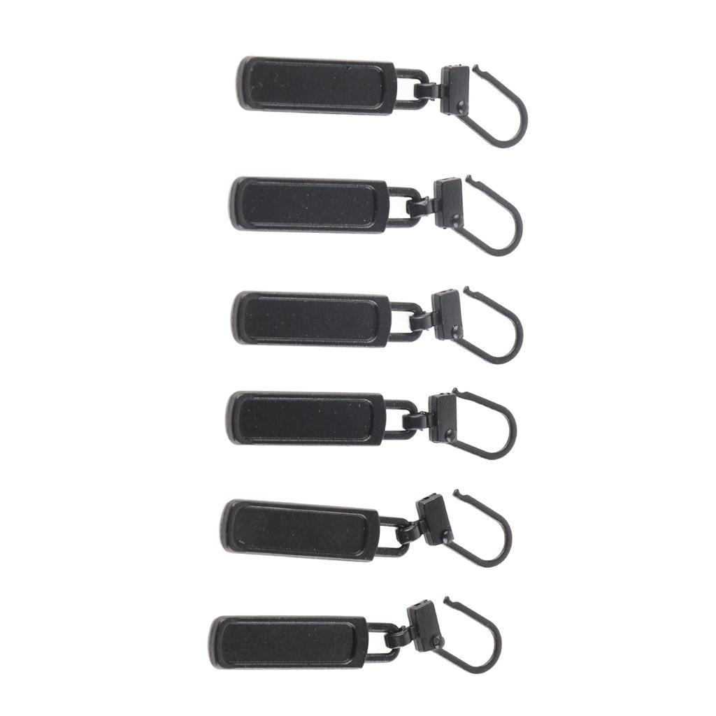 6Pcs Zipper Pull Tab Rustproof Detachable Colred Zipper Pull Replacement for Clothing Luggage Shoes