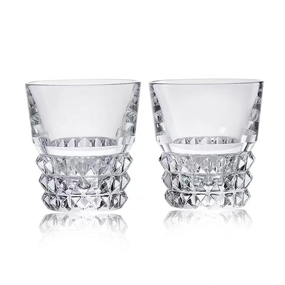Handcrafted Edo Kiriko Crystal Cocktail Whiskey Glasses Tumbler, Hand Cut Old Fashioned Glasses, 250 Ml