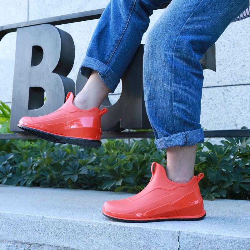 Mode Wasserdichte Regenschuhe Herren Galoschen Gummistiefel Mode Mann Hochwertige Regenstiefel Stiefeletten Herren Wasserschuhe botte de pluie