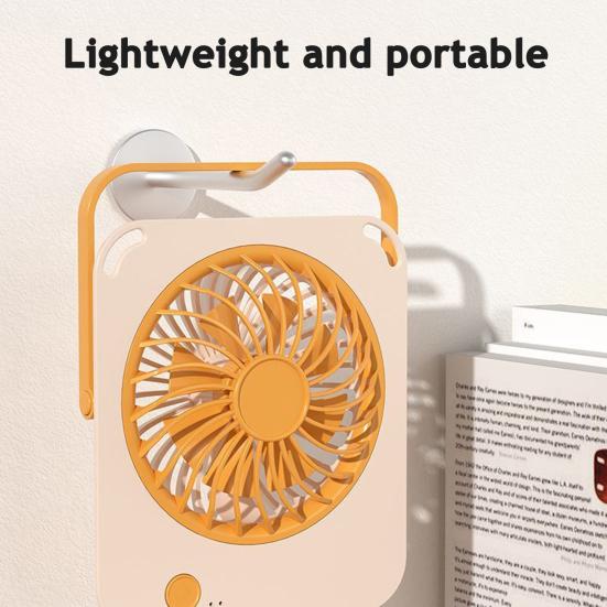 Portable Small Fan, Rechargeable Ultra-thin Silent Operation, with 3 Gear Wind Speed Desktop Fan, for Office Study Dormitory Outdoors