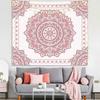 Boho Pink Mandala Wall Tapestry for Bedroom,Room Decor for Teen Girls, Art Floral Wall Hanging for College Dorm