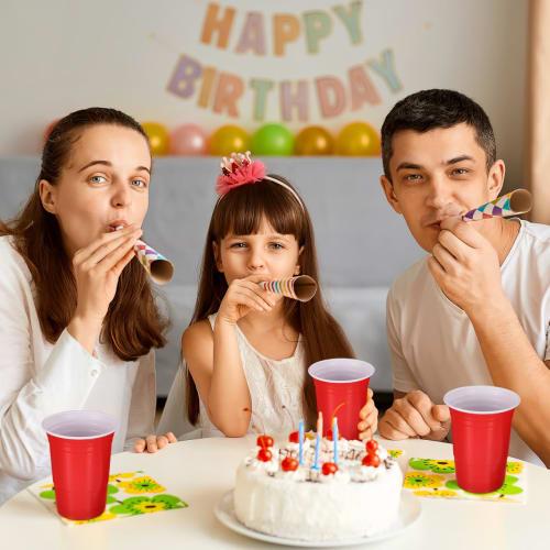 Gadpiparty Disposable Plastic Drink Cup, 450ml, Red, for Hotels, Restaurants, Beverage Shops, Outdoor Activities, Camping, Parties, Weddings, Family G