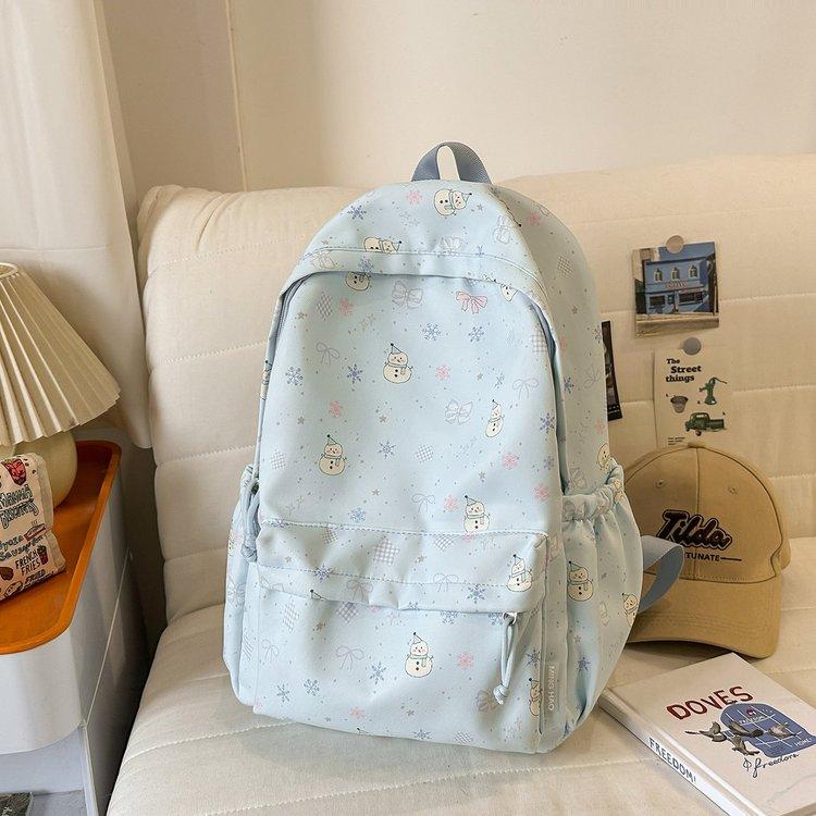 2026 New Ins Style Fresh Girl Backpack Nyl Material Waterproof Travel School Bag for Middle School Girls Cute Floral Print