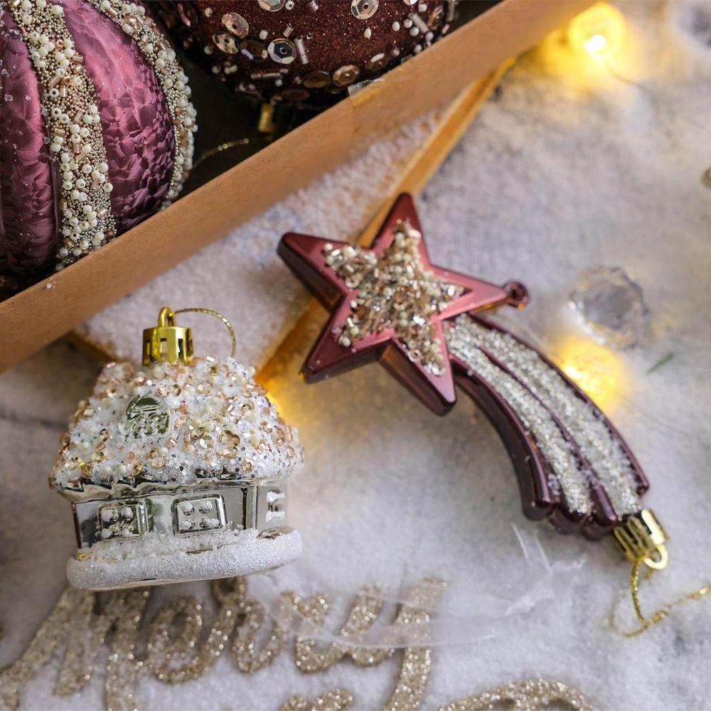 Kawaii Christmas Tree Decorative Set Cartoon Xmas Tree Delicate Pendant  Desk