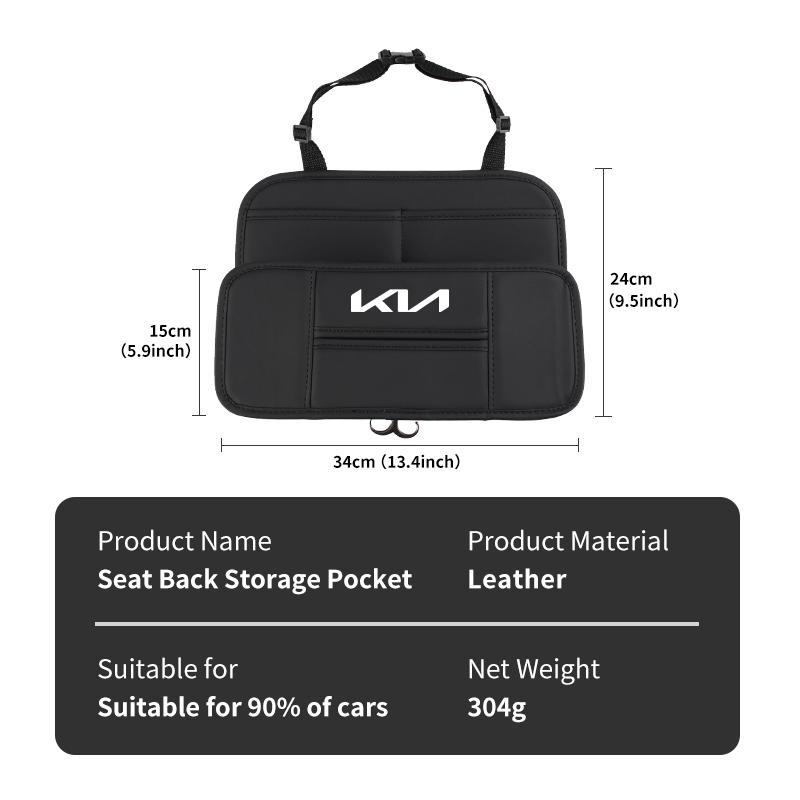 PODV6 For KIA Car Seat Organizer Back Storage Bag Rear Anti-wear Pocket Cerato Soul Venga Forte Spectra Sedona Niro Cadenza
