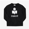 ISabelle Marant TS0005fa A1n10e 01bk Klowia Clovia Linen Women S Long Sleeve Tee