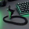 Snake Ornament, 3D Printing Poseable Snake Figure with Movable Joints Flexible Postures, Dark Themed Animal Desktop Collection Ornament