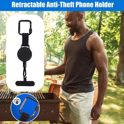 Einziehbarer Diebstahlschutz-Handyhalter Handy-Lanyard-Umhängeband Smartphone-Sicherheitsband mit Gürtelclip Handy-Lanyard für Reisen