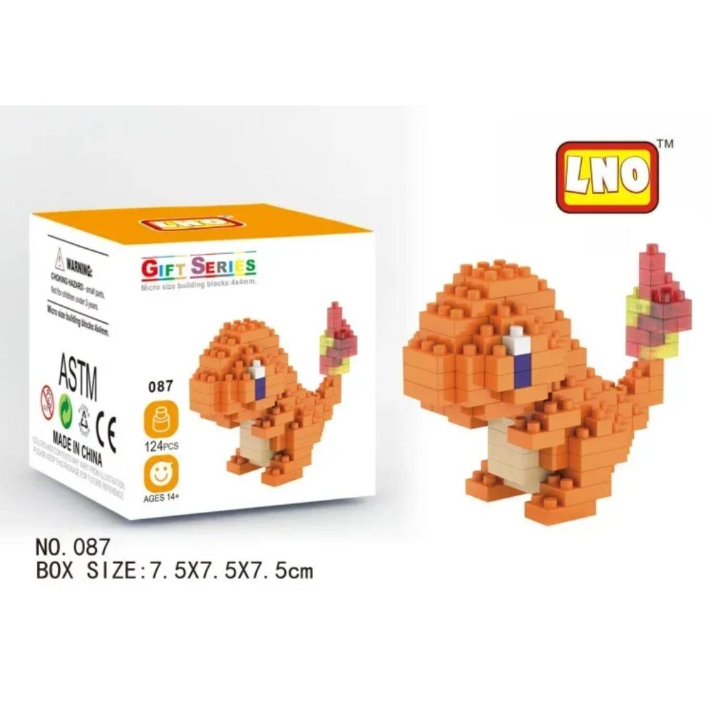 Kawaii LNO Pokemon Micro Building Blocks Snorlax Blastoise Gengar Charmander Bulbasaur Pikachu Mini Brick Figures For Kids Toys