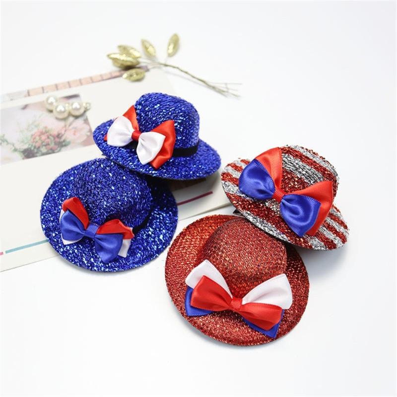 Glittered Bowler Hat Top Hat Julycostume Hair Clip Julycostume Top Hat Hairpin
