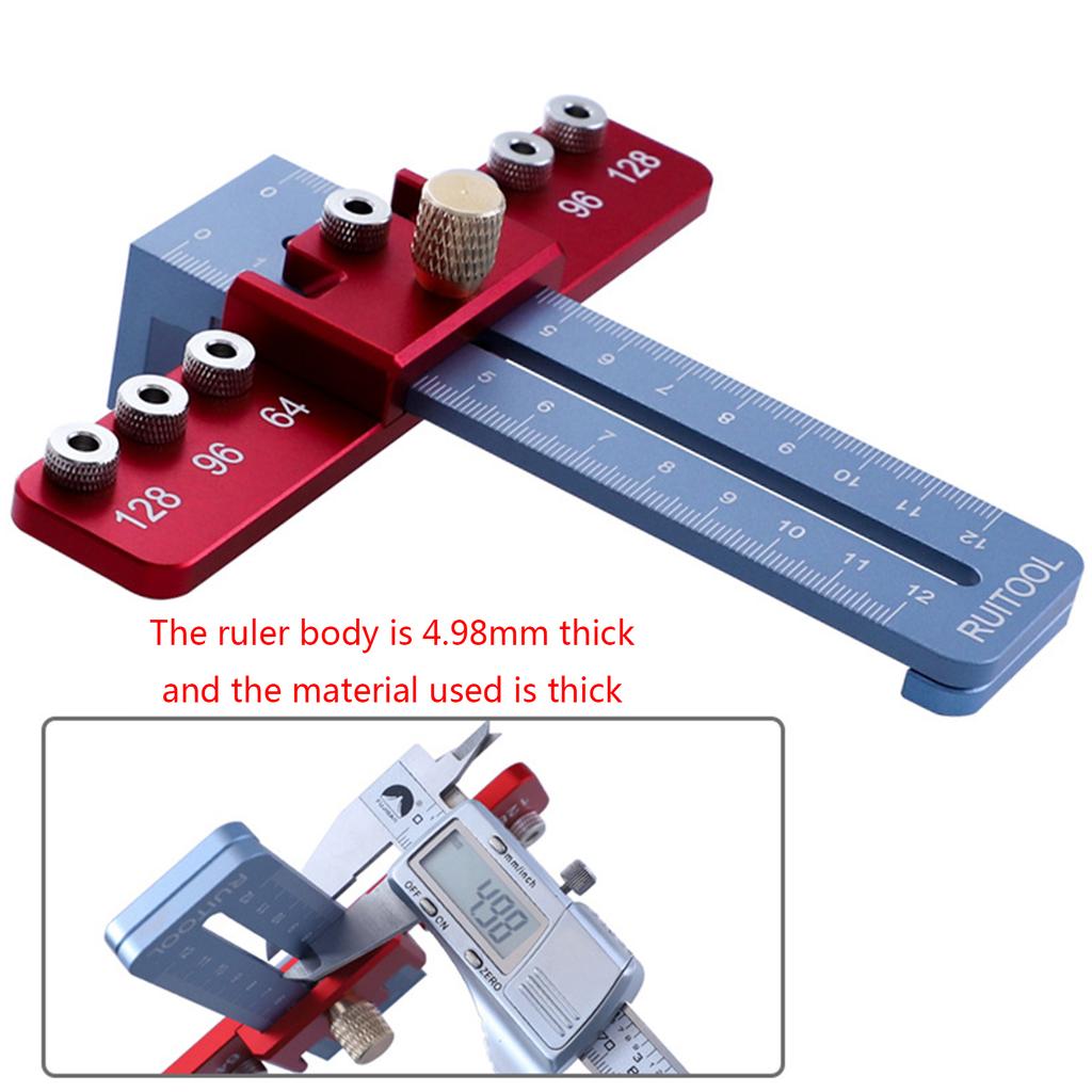 Aluminum Alloy Cabinet Hardware Jig Wood Drilling Tool Set Drill Template Guide for Door and Drawer Handle Installation