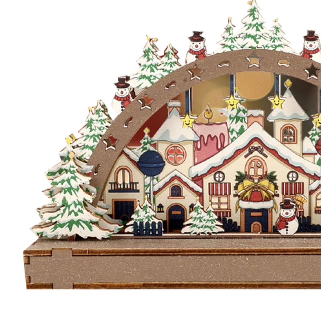 Christmas Decoration Wooden Handmade Exquisite DIY Christmas Ornament for Home Window Type 1