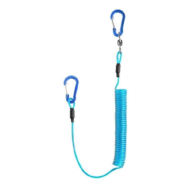 Fishing Rod Straps Retractable Coiled Lanyard for Fishing Tool/Paddles Heavy Duty Fishing Lanyard Rope Fishing Tackle синий