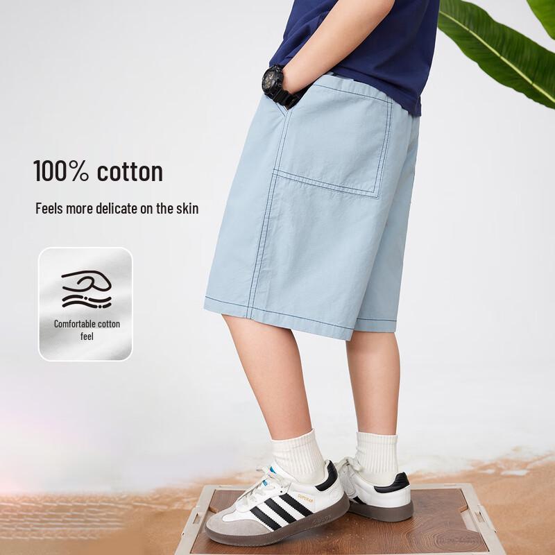 Boys' 2025 Summer Cotton Cargo Shorts